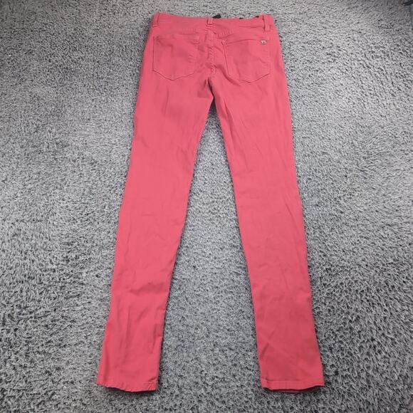 Joes Jeans Women 29 Pink Rocker Stretch Mid Rise Skinny Fit Denim Distressed - Picture 2 of 9
